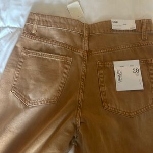 Vervet jeans, size 28, new, beige, auburn